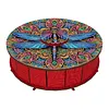 DIY Wooden Diamond Art Painting Storage Box Kit with Rotate Lid Diamond Art Painting Holder Box for Adults Beginners Home Office Decor