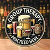 Th&eacute;rapie de groupe - Plaques rondes en m&eacute;tal(30*30cm)