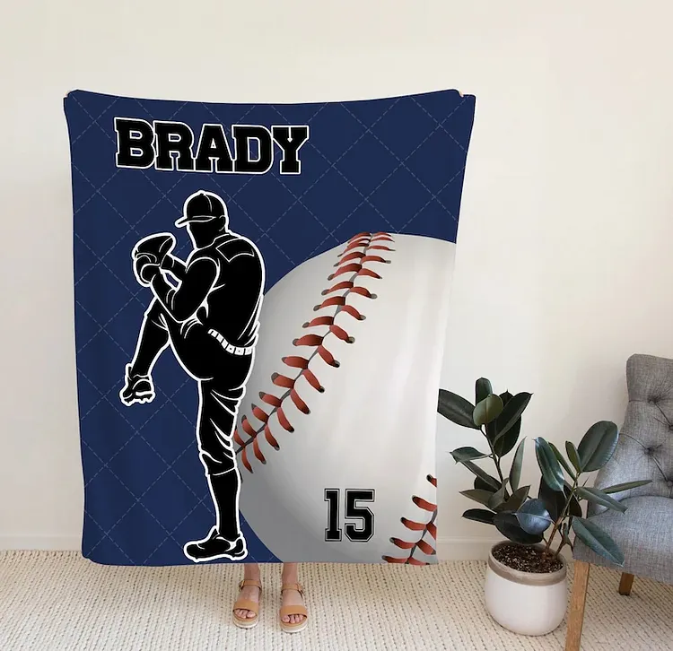 Personalized Softball Blanket For Comfort & Unique|DY01
