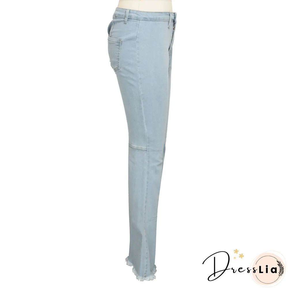 High Waist Stretch Plus Size Flare Jeans Pants