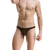 Men's Low Waist Ice Silk Solid Color Brief Panties Breathable Thin Bikini Briefs Underwear