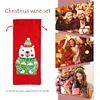 5D DIY Special Shaped Drill Diamond Painting Christmas Bear Wine Bottle Bags Covers Kits
