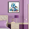 >SALE<5D DIY Full Round Drill Diamond Painting Jewel Happy Dinosaur Home Decor 40x40cm