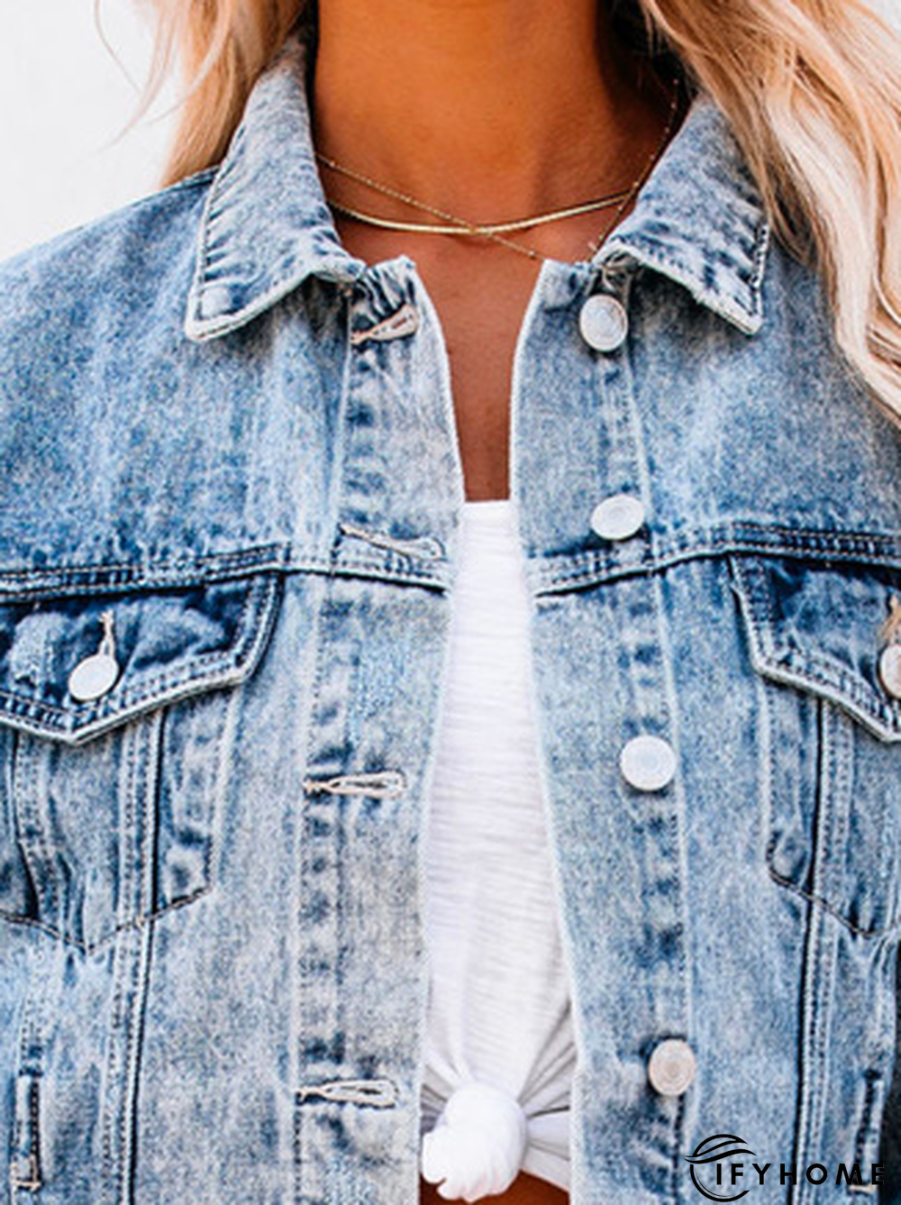 Casual Long sleeve Outwear Denim Jacket | IFYHOME
