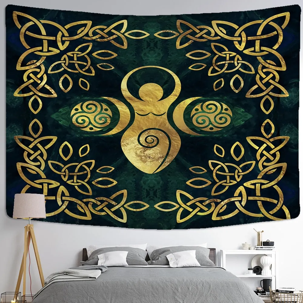 Tree of Life Art Tapestry Wall Hanging Bohemian Yoga Mat Large Size Sheets Psychedelic Witchcraft Hippie Home Decor