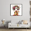 Cartoon Japanese Geisha-11CT Stamped Cross Stitch 40*40cm/15.75*15.75in