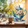>SALE<2D Flat Flower Cup Print DIY Desktop Diamond Art Kits Bedroom Table Decoration