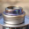 Mini Titanium Liquid Alcohol Stove Ultra Light Titanium Camping Stove Portable With Cross Bracket