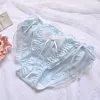 Ice silk ruffle men's sexy briefs