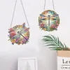(US Local)2Pcs Special Shaped Beautiful Dragonfly Diamond Painting Hanging Decoration Craft Kit