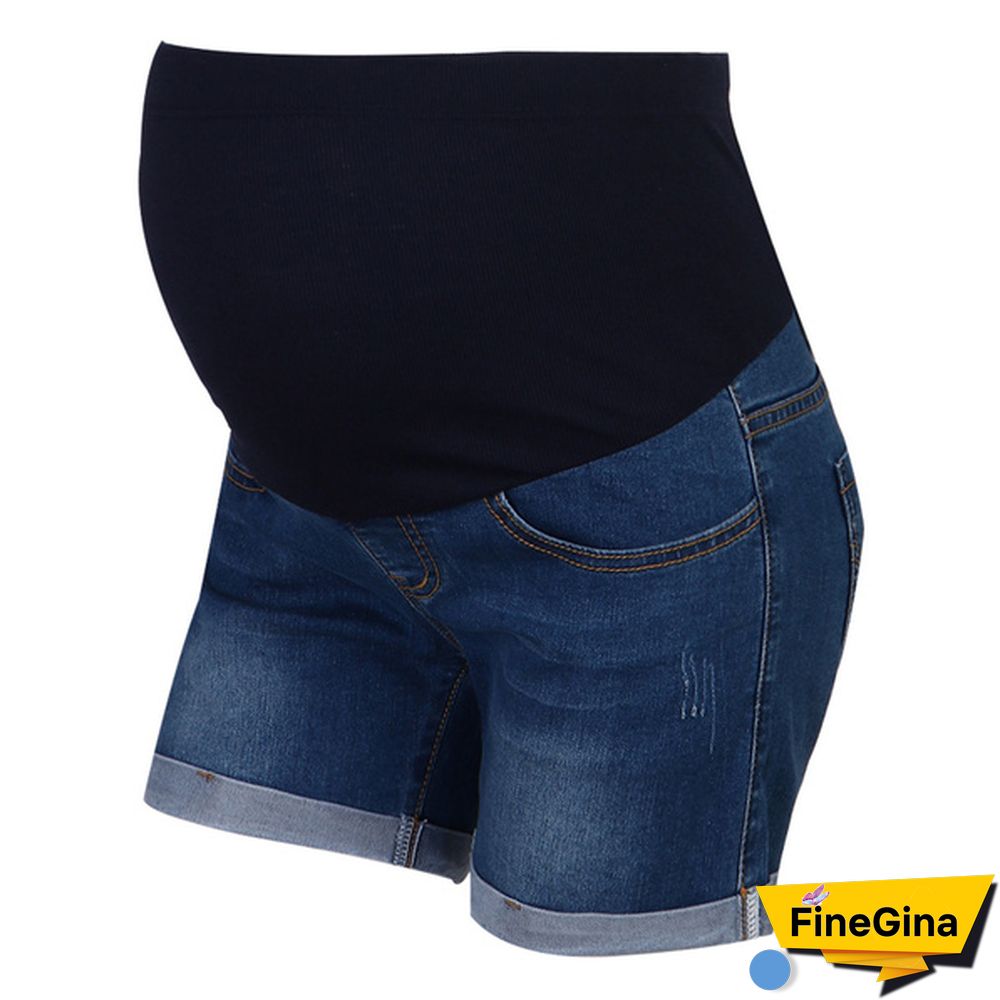 Pregnant Women Casual Shorts Summer Pregnancy Low Waist Denim Shorts