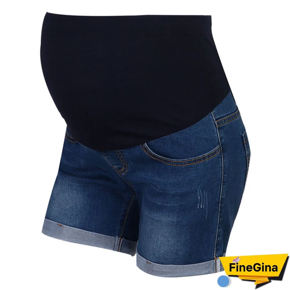 Pregnant Women Casual Shorts Summer Pregnancy Low Waist Denim Shorts