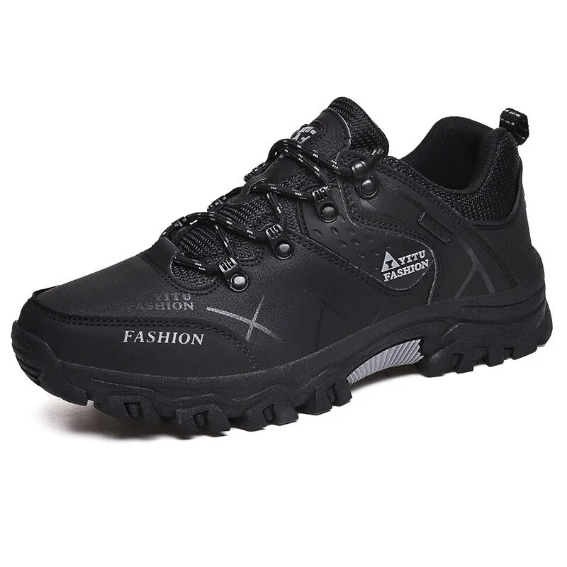 MIXIDELAI Men Boots Winter With Plush Warm Snow Boots Casual Men Winter Boots Work Shoes Men Footwear Fashion Ankle Boots 39-47