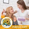 (US Local)Flower Double Sided Effect Table Top Diamond Painting Desktop Ornaments Kit (Sunflower B)