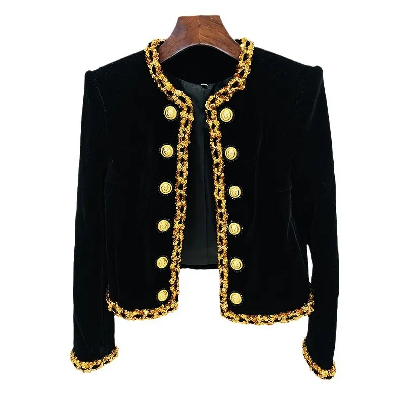 Nigikala Nigikala Star Fashion New Heavy Industry Nail Polish Velvet Short Jacket Jacket Jacket