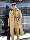 2024 men's long trench coat down jacket autumn winter new men's customized warm and rain proof British goose down windbreaker
