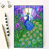 Peacock 5D DIY Diamond Art Painting Notebook Kit 50 Pages A5 Rhinestone Art Painting Notebook Kit for Adults Beginners Holiday Birthday Gift