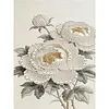 White Flowers DIY Pearl Painting Kit with Frame 30x40cm Pearl Gem Paintings Picture Arts Craft for Adults Beginners Gift Home Wall Decor