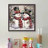 (Stamped/Counted) Christmas Snowman-11CT Cross Stitch 45*45cm