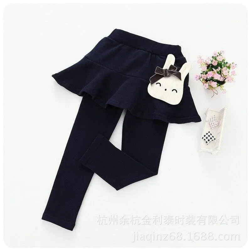 1-8 Years Girls Leggings Spring Summer Lace Princess Skirt-pants Children Cotton Skirt Trousers Kids Slim Pencil Pants