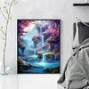 Landscape Waterfall - 11CT Stamped Cross Stitch - 40*50cm - Natural