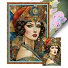 (Big Size)Retro Noble Lady - 11CT Stamped Cross Stitch - 50*75cm