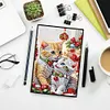 (US Local)50-Page A5 Christmas Cat Diamond Painting Notebook for Adult Holiday Gift