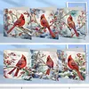 6Pcs Diamond Painting Cardinal Greeting Cards Christmas Cards