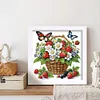 Butterfly Flower 5D DIY Partial Special Shaped Drill Diamond Painting With Frame Kit 17.2x17.2cm