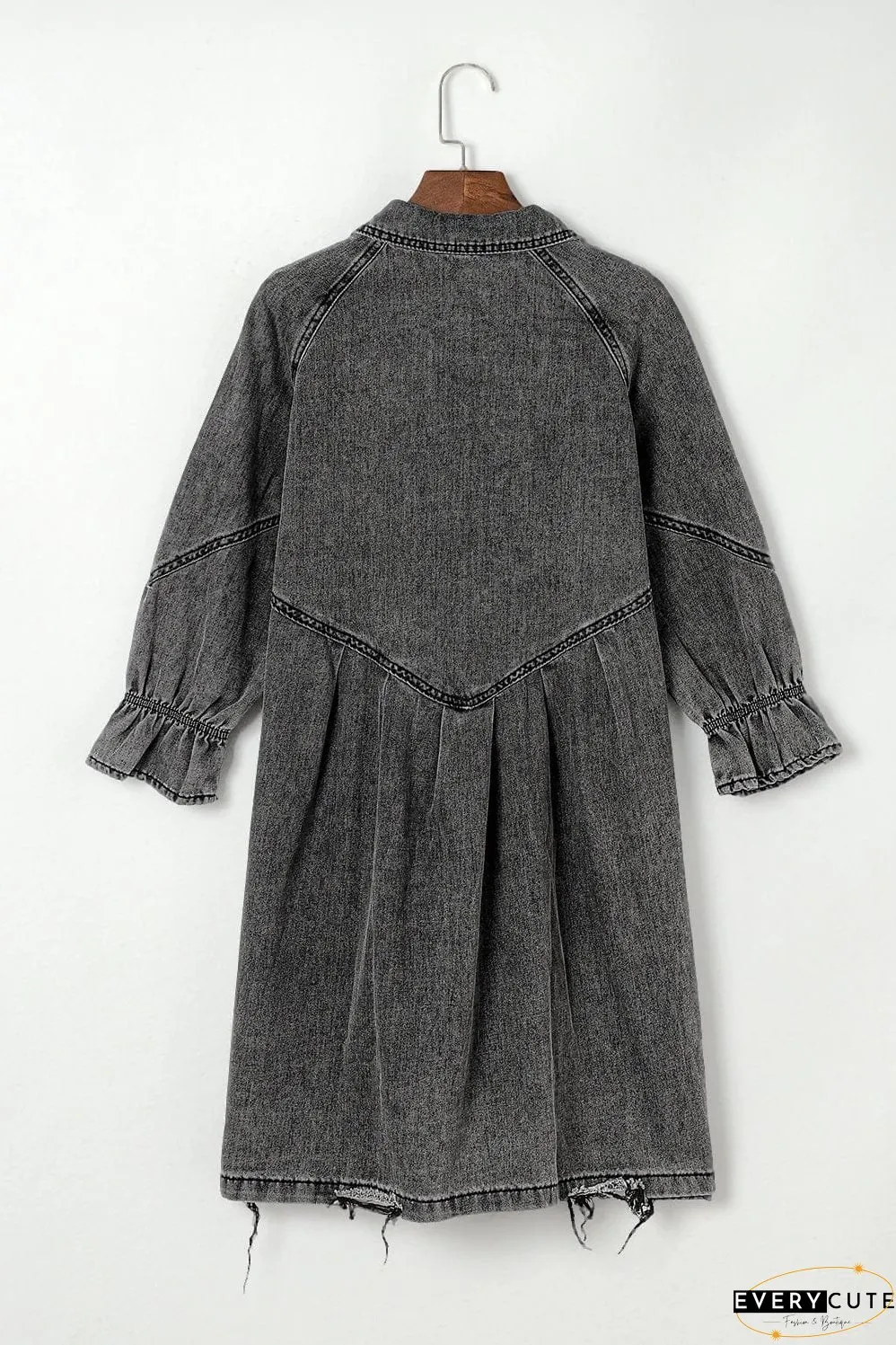 Drop Shoulder Denim Dress