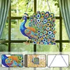 Diamond Painting Acrylic Double-side Peacock Pendant Hanging Gem