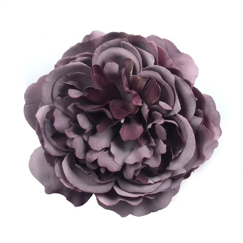 2/10/50pcs 8CM Large Artificial Silk Peony Flower Head For Wedding Party Decoration DIY Flower Wall Scrapbook Fake flowers Craf