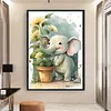 >SALE<Full Embroidery Cotton Thread 11CT Printed Elephant Cross Stitch Kit 40x60cm