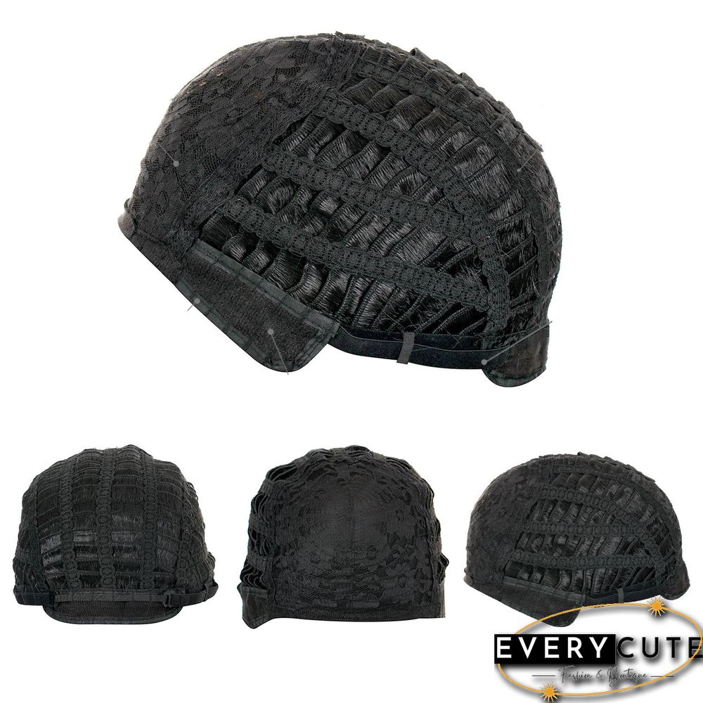 Women's Oblique Bangs Black Wig Short Hair Female Chemical Fiber Headgear