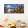 (Big Size) 5D Full Drill Round Diamond Painting Riverside Lodge Mosaic for Bead Art