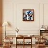 (US Local)Paint By Numbers Kit On Canvas DIY Oil Art Boy Dog Picture Home Decor40x40cm