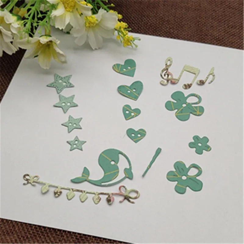6pcs/pack Metal Cutting Dies Stencils Die Cut for DIY Scrapbooking Album Paper Card Embossing