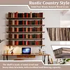 [US Local Warehouse] 5 Tier Floating Shelves 72.05x11.81x7.87in Wall Mounted Hanging Shelf with Metal Bracket for Living Room Kitchen Bathroom Home Storage
