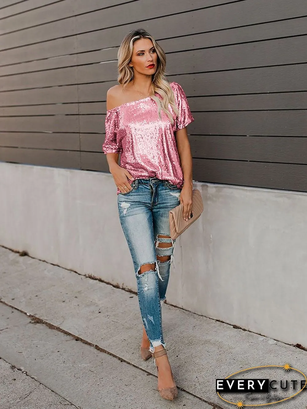 One Step Ahead Sequin Top