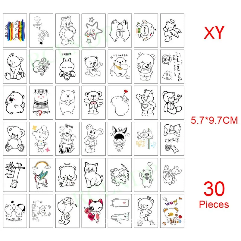 56 Pcs Waterproof Temporary Tattoo Stickers set English Russian wild Element Body Art Flash Tatto Fake Tatoo for Men and Women
