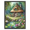 >SALE<Mushroom House Printed Cross Stitch Kit 50x65cm DIY 11CT Thread Art Needlework