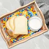 DIY Diamond Painting Wooden Tray Food Tray with Handle Living Room Decoration Donut Wooden Tray Kit