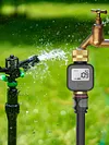 Digital Water Flow Meter IPX5 Waterproof Brass Inlet Outlet Flow Rate Test Meter