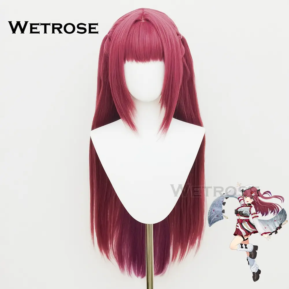 [Wetrose] In Stock Hololive Vtuber Houshou Marine 2025 Birthday 3D Live Kimono Cosplay Wig