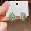 💖 49% Off -💕Fashion Cross Green Crystal Earrings
