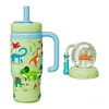 Stainless Steel Whale Fountain Tumbler with Handle Drinking Cup Creative Gift