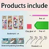 (US Local)4Pcs Diamond Painting Bookmarks Diamond Art Bookmarks for Book Lovers (Cat)