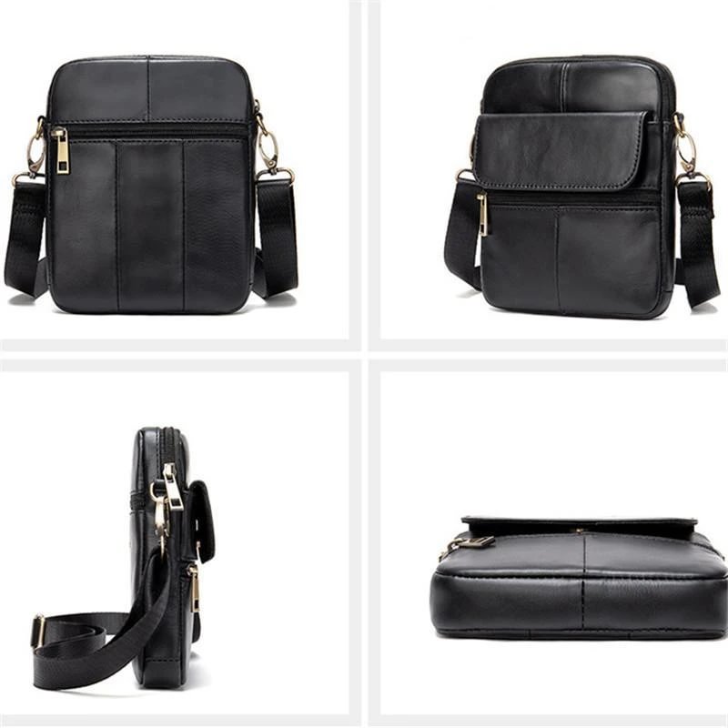 Mens Vintage Classci Large Capacity Casual Leather Shoulder Packs Crossbody Bags