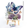 Flowers  Butterfly-Paint by Numbers Acrylic Painting 40*40CM(Watercolor)