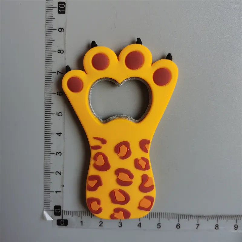 Athvotar Cute Animal Paw Wine Bottle Opener Beer Bottle Opener Cat Magnet Refrigerator Sticker Dog Fridge Magnet Beer Opener